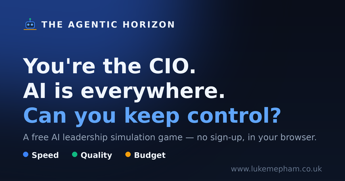 The Agentic Horizon: You're the CIO. AI is everywhere. Can you keep control?